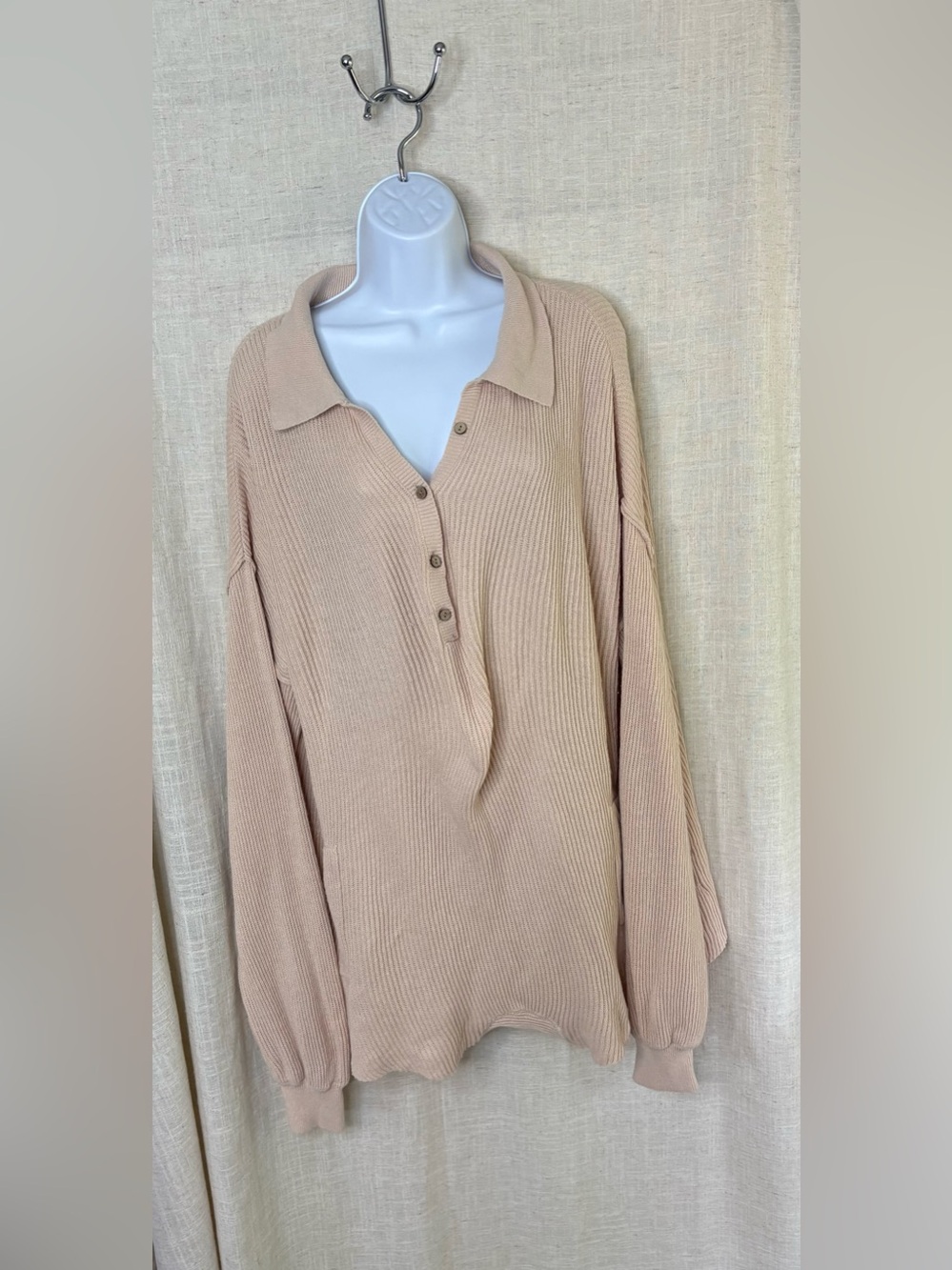 Free People FP Beach Picnic Sweater Romper - Beige - Women's Size L